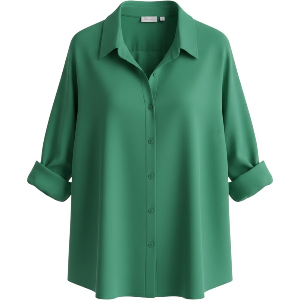 Roamans Womens Green 2 Piece Set Roll Tab Button Down Shirt & Tank Top Plus 24W